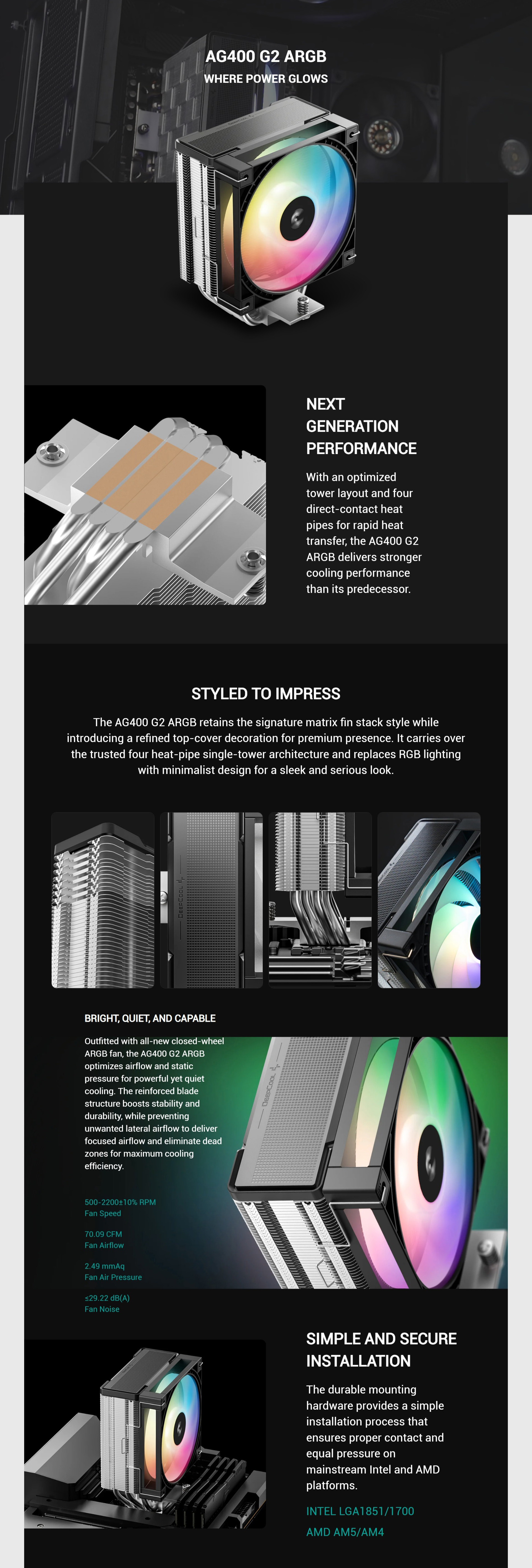 CPU-Cooling-DeepCool-AG400-ARGB-G2-120mm-ARGB-Single-Tower-CPU-Cooler-R-AG400-BKAMMG2-G-1 CPU-Cooling-DeepCool-AG400-ARGB-G2-120mm-ARGB-Single-Tower-CPU-Cooler-R-AG400-BKAMMG2-G-1