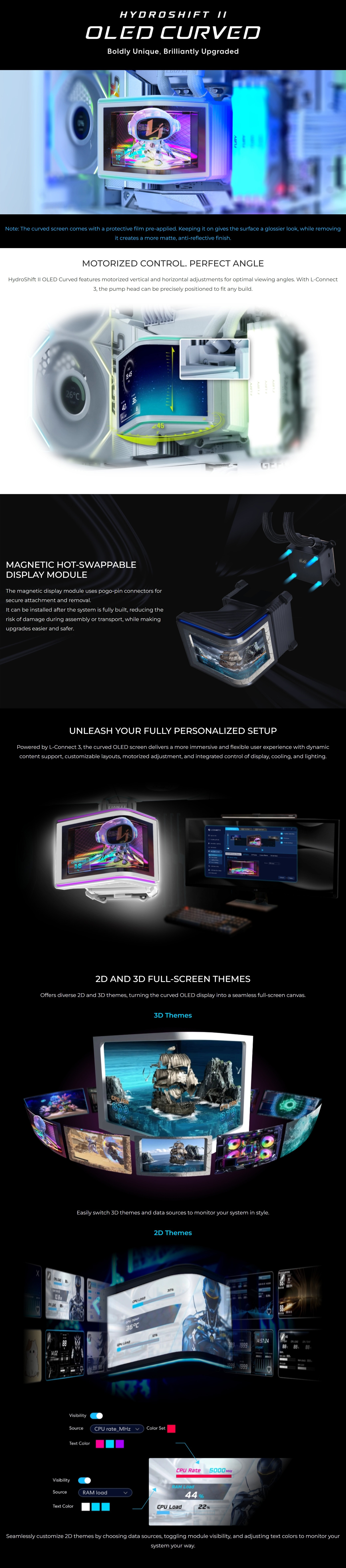 CPU-Cooling-Lian-Li-HydroShift-II-OLED-Curved-360TL-360mm-RGB-AIO-Liquid-CPU-Cooler-White-GHS2OLDC36TW-1