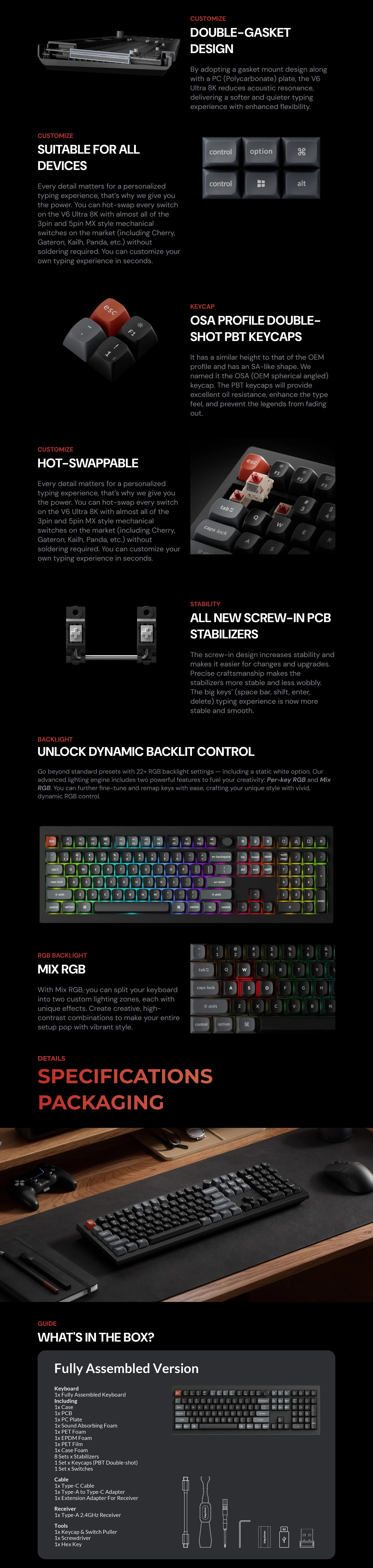 Keyboards-Keychron-V6-Ultra-8K-Wireless-Custom-Mechanical-Keyboard-Black-KBKCV6UD1-3 Keyboards-Keychron-V6-Ultra-8K-Wireless-Custom-Mechanical-Keyboard-Black-KBKCV6UD1-3