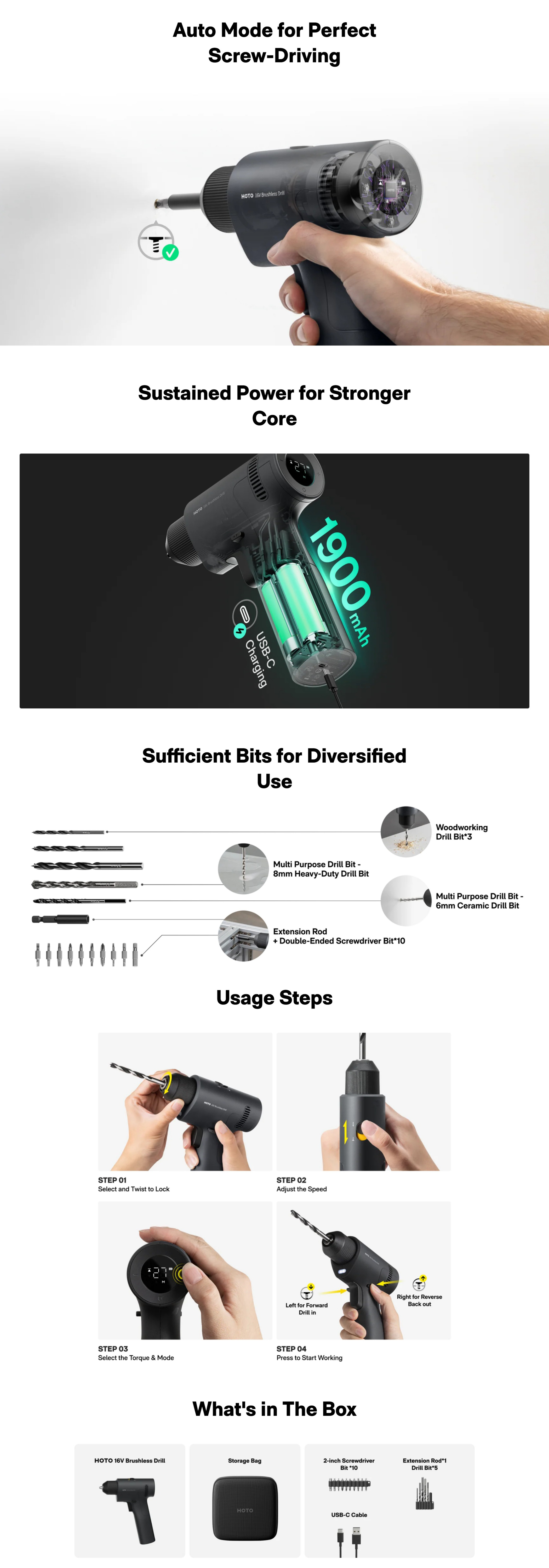 Computer-Accessories-HOTO-16V-Brushless-Drill-LED-Display-Screen-32-Precision-Gears-HTE0036GL-2