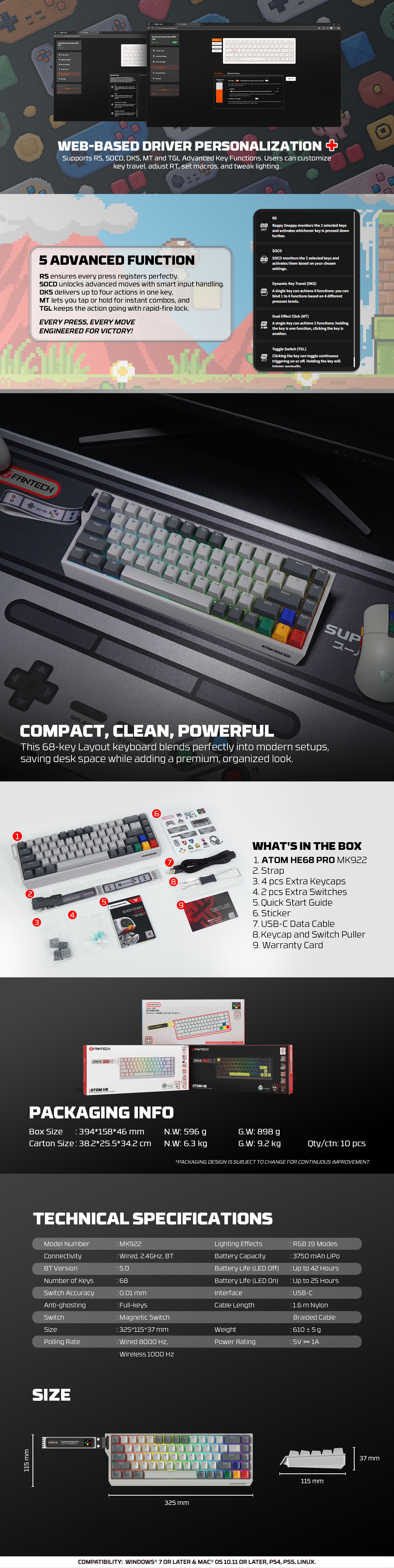 Keyboards-Fantech-Atom-HE68-PRO-8K-Wireless-Magnetic-Gaming-Keyboard-Magnetic-Emerald-Switch-KBFTMK922GYEMD-2