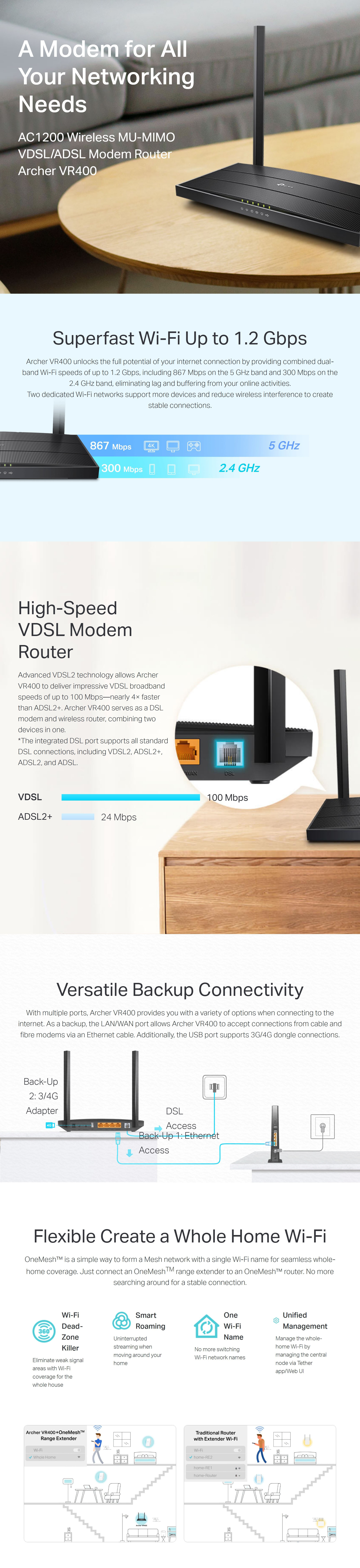Modem-Routers-TP-Link-AC1200-Wireless-MU-MIMO-VDSL-ADSL-Modem-Router-EU-4-0-Archer-VR400-V4-1