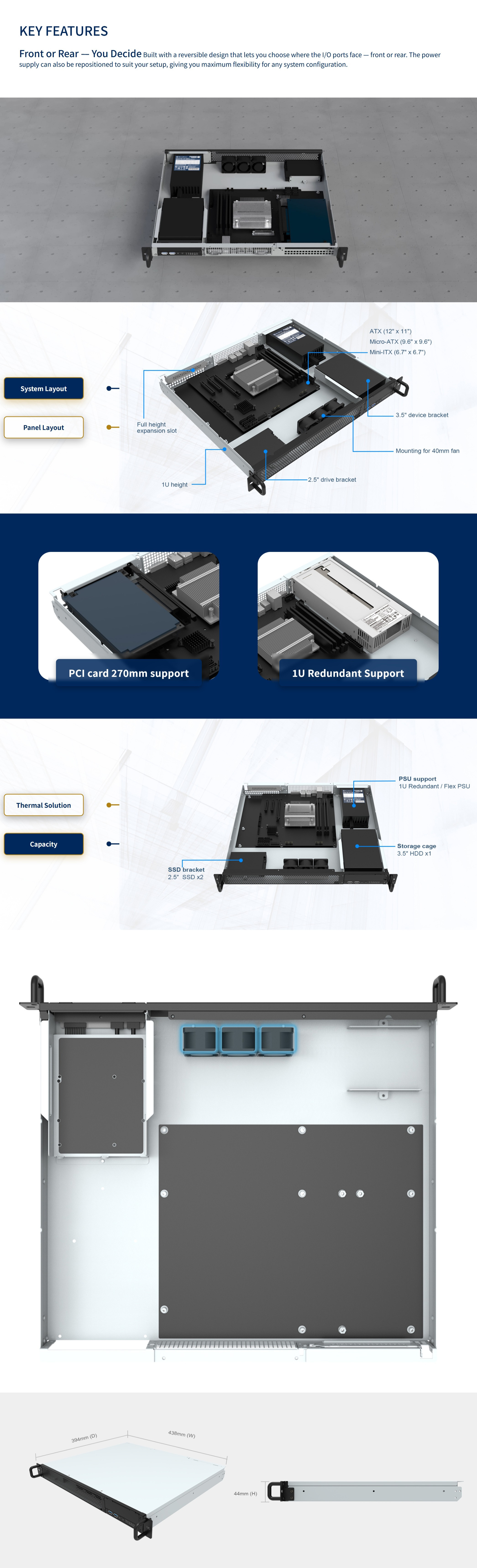 Silverstone-Cases-SilveStone-RM100-1U-Rackmount-Server-Chassis-with-ATX-Motherboard-Support-and-Reversible-I-O-Module-Design-SST-RM100-1