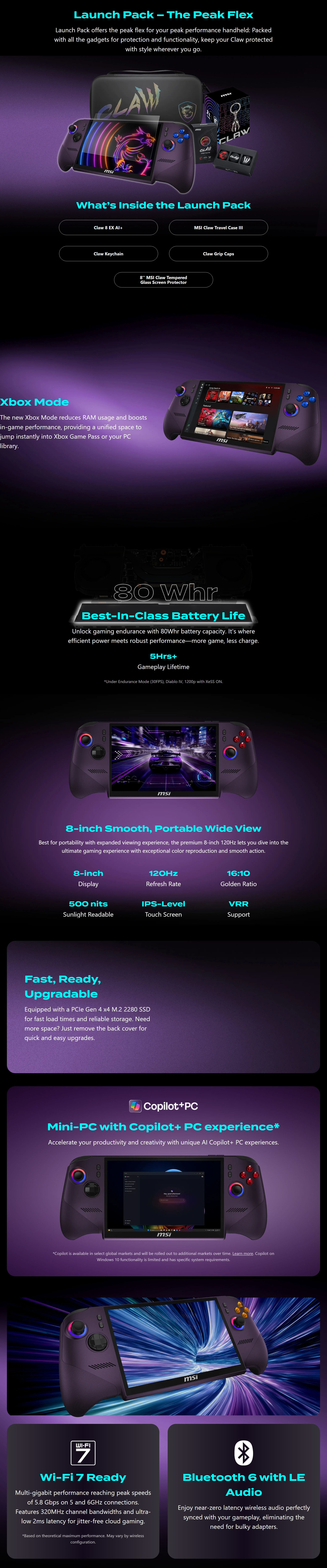 Video-Games-Consoles-MSI-Claw-8-EX-AI-8in-FHD-IPS-120Hz-Intel-Arc-G3-Extreme-1TB-SSD-32GB-RAM-W11H-Handheld-Gaming-Console-Launch-Edition-Claw-8-EX-AI-CG3EM-009AU-4