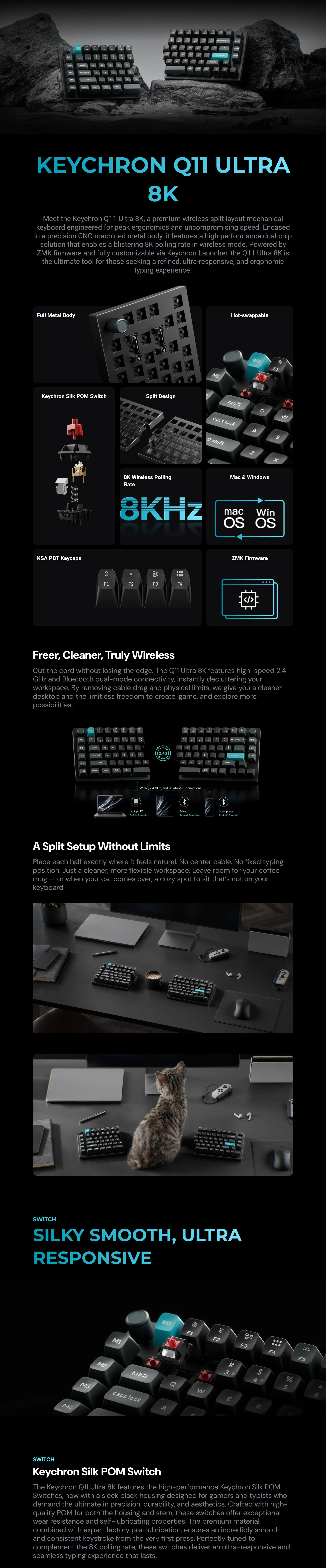 Keyboards-Keychron-Q11-Ultra-8K-Wireless-Custom-Black-Mechanical-Keyboard-Keychron-Silk-POM-Brown-Switch-KBKCQ11UM3-1