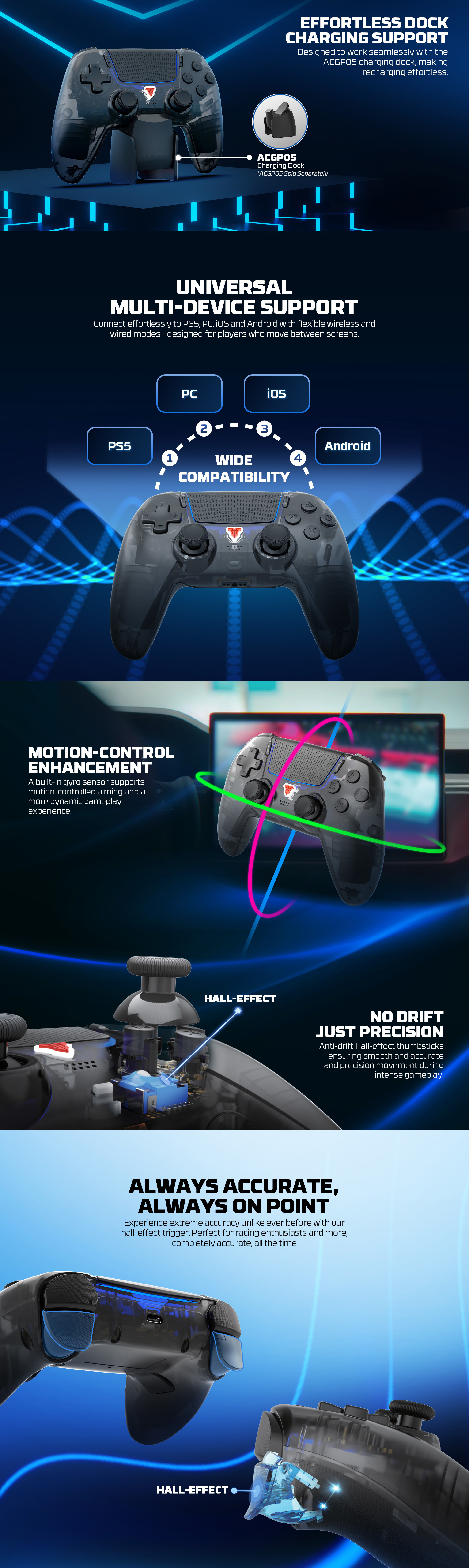 Controllers-Fantech-NOVA-II-D-Wireless-PS5-PC-Gaming-Controller-with-Touchpad-Black-GAMEWGP16DBK-2 Controllers-Fantech-NOVA-II-D-Wireless-PS5-PC-Gaming-Controller-with-Touchpad-Black-GAMEWGP16DBK-2