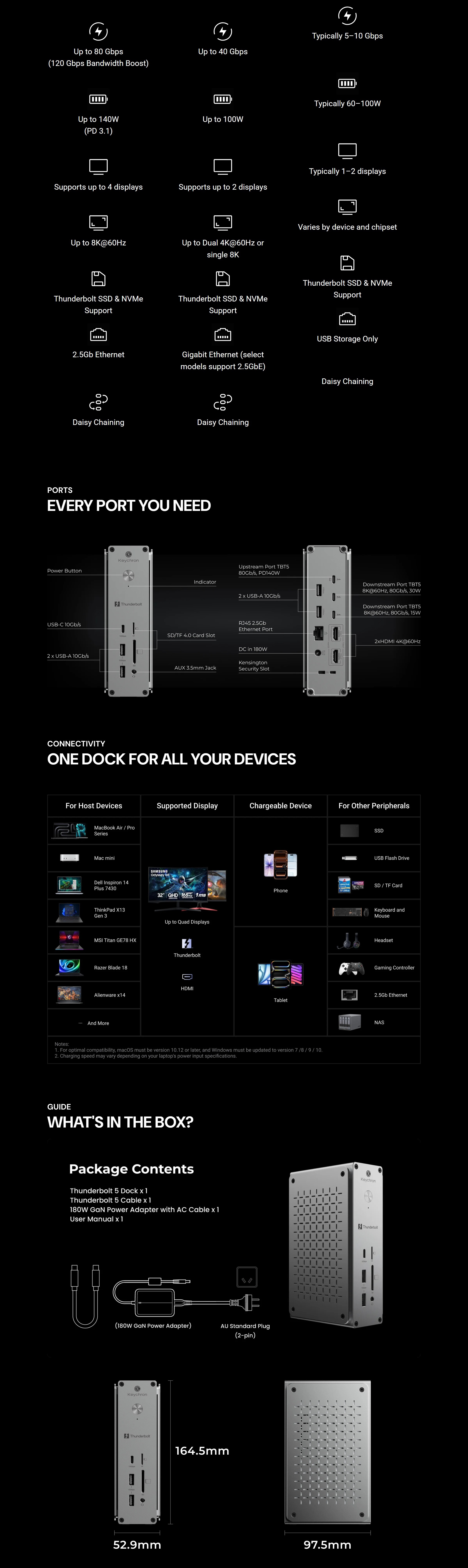Enclosures-Docking-Keychron-Thunderbolt-5-Dock-14-in-1-ACCTB5D2-3 Enclosures-Docking-Keychron-Thunderbolt-5-Dock-14-in-1-ACCTB5D2-3