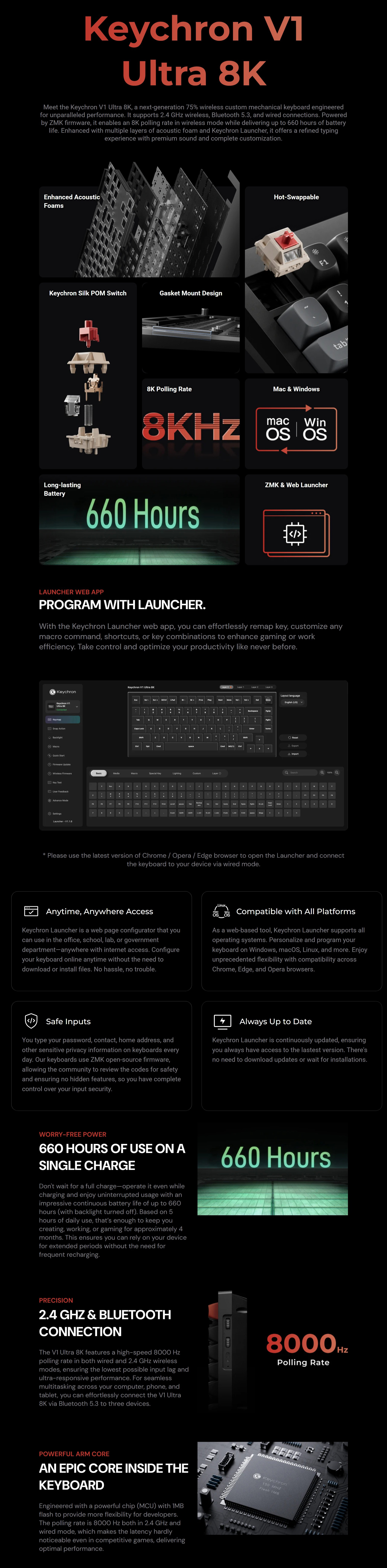 Keyboards-Keychron-V1-Ultra-8K-Wireless-Custom-Mechanical-Keyboard-Retro-Silk-POM-Switch-Red-KBKCV1USR1-1 Keyboards-Keychron-V1-Ultra-8K-Wireless-Custom-Mechanical-Keyboard-Retro-Silk-POM-Switch-Red-KBKCV1USR1-1