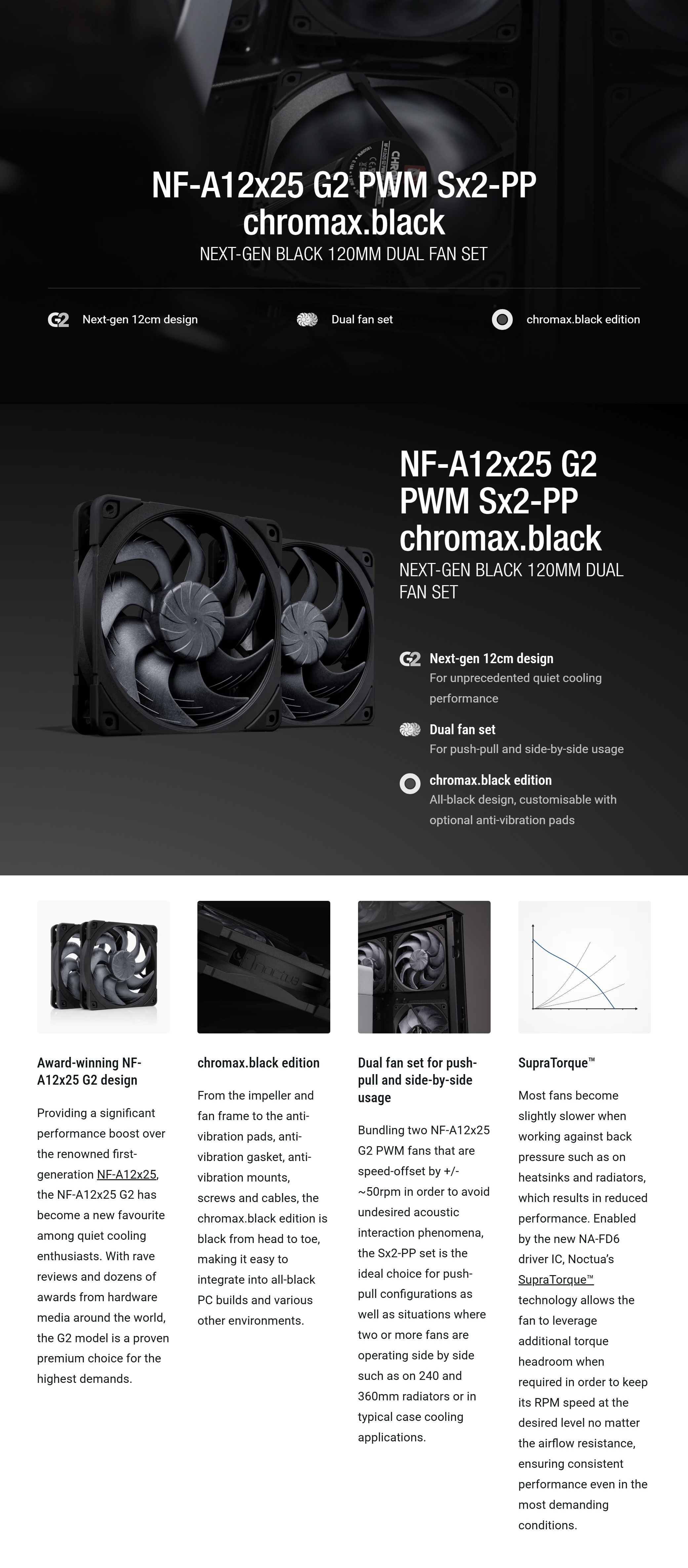 120mm-Case-Fans-Noctua-F-A12X25-G2-PWM-120mm-Chromax-Fan-Black-2-Pack-NF-A12X25-G2-PWM-SX2-PP-CH-BK-1 120mm-Case-Fans-Noctua-F-A12X25-G2-PWM-120mm-Chromax-Fan-Black-2-Pack-NF-A12X25-G2-PWM-SX2-PP-CH-BK-1
