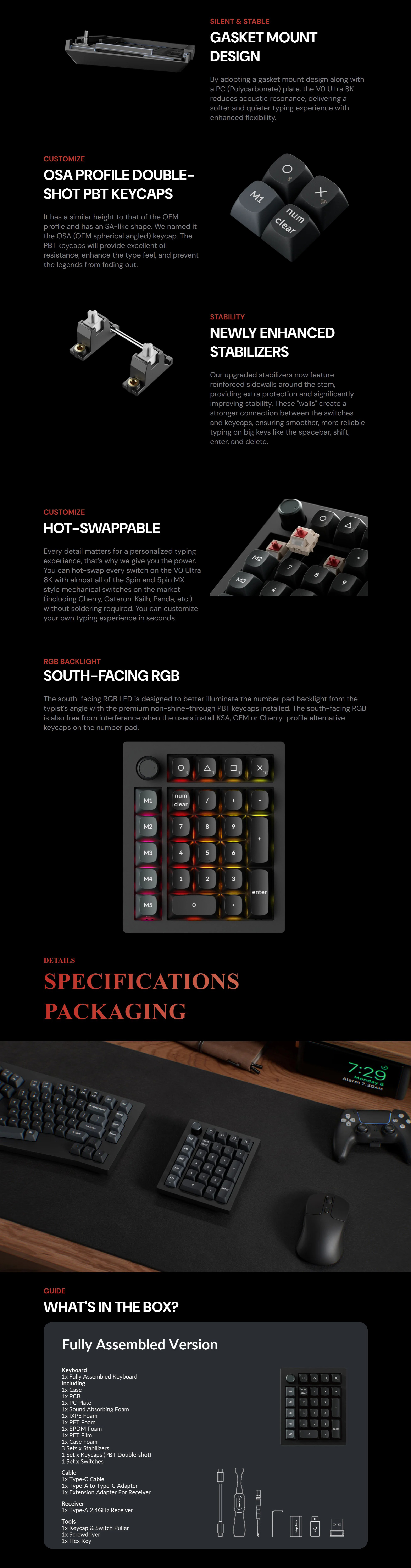 Keyboards-Keychron-V0-Ultra-8K-Wireless-Black-Custom-Number-Pad-Silk-Brown-POM-Switch-KBKCV0UD3-3