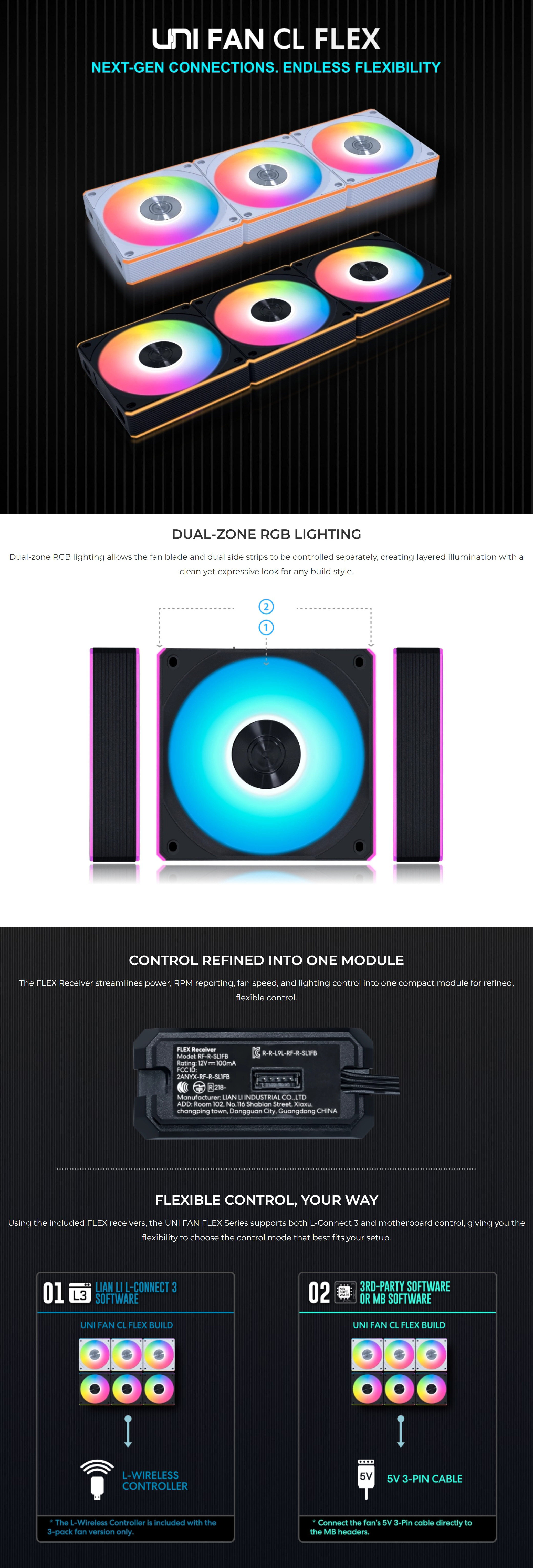 120mm-Case-Fans-Lian-Li-Uni-Fan-SL-Flex-120mm-ARGB-Fan-12CL1F1B-1 120mm-Case-Fans-Lian-Li-Uni-Fan-SL-Flex-120mm-ARGB-Fan-12CL1F1B-1