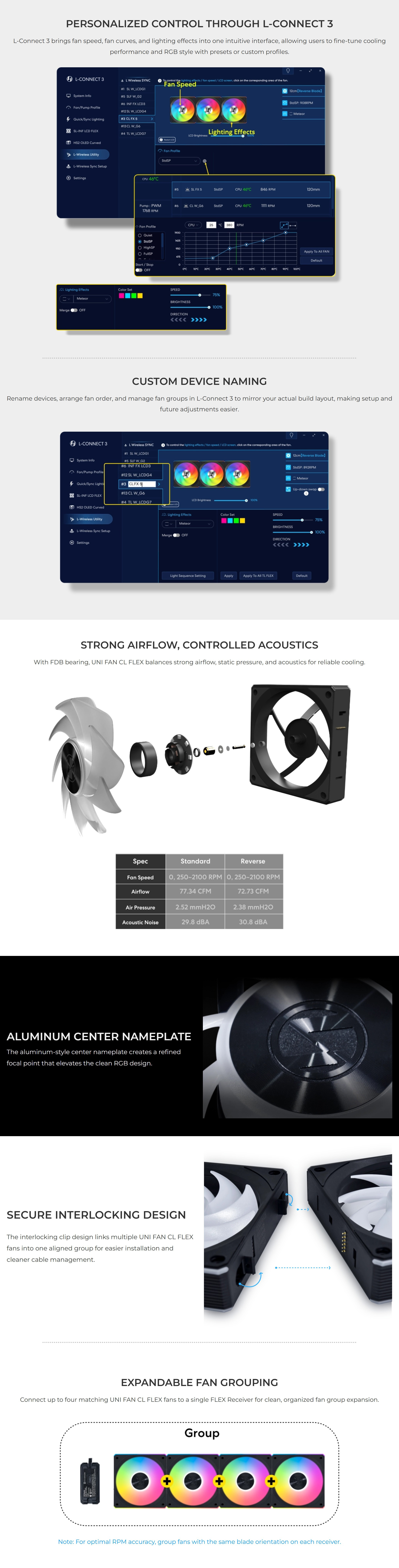 120mm-Case-Fans-Lian-Li-Uni-Fan-SL-Flex-120mm-Reverse-Blade-ARGB-Fan-3-Pack-12RCL1F3B-2 120mm-Case-Fans-Lian-Li-Uni-Fan-SL-Flex-120mm-Reverse-Blade-ARGB-Fan-3-Pack-12RCL1F3B-2