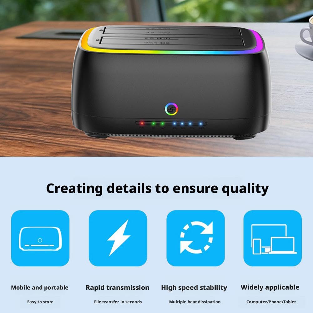 Enclosures-Docking-Dual-Bay-SATA-Hard-Drive-Clone-Docking-Station-USB-C-5Gbps-Offline-Clone-RGB-Lighting-for-2-5-3-5-HDD-SSD-Compatible-with-Windows-Mac-Augearix-19