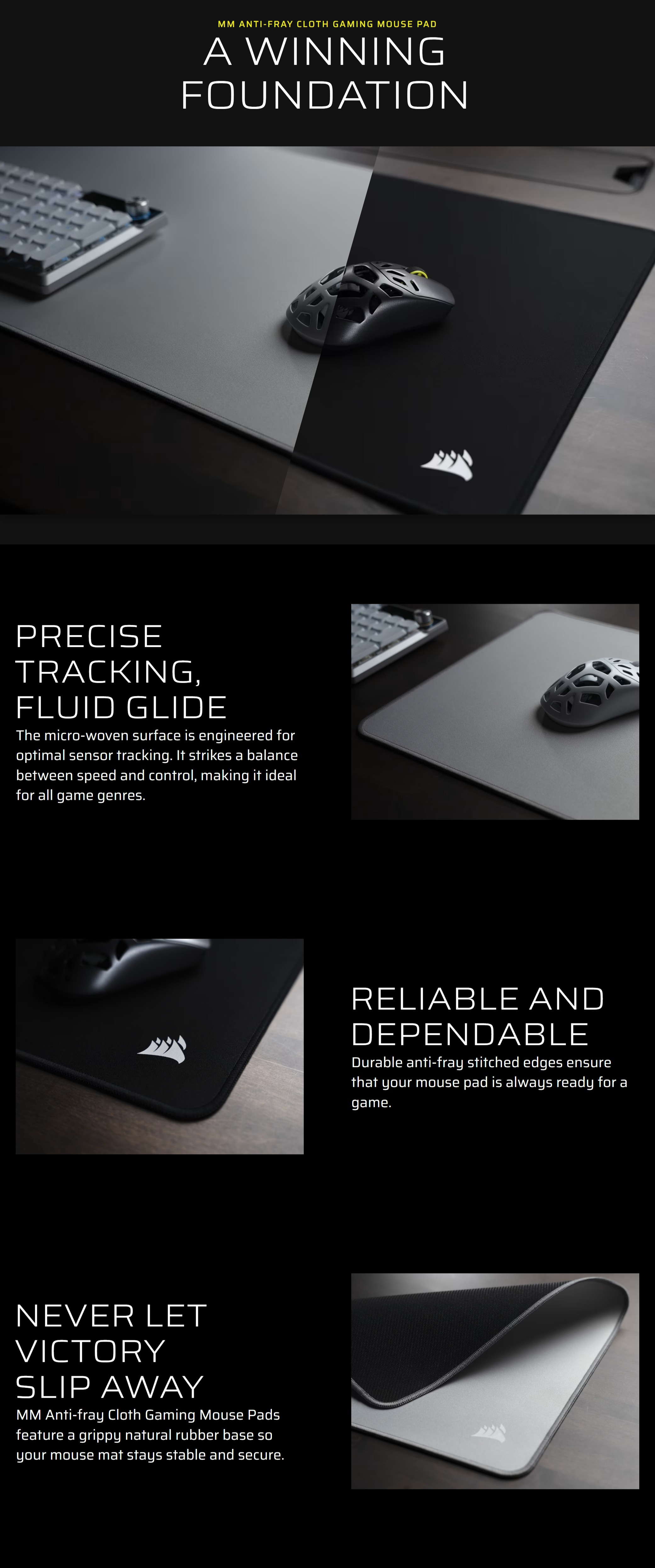 Mouse-Pads-Corsair-MM-Anti-fray-Cloth-Gaming-Mouse-Pad-Medium-Black-CH-941D0A0-WW-1 Mouse-Pads-Corsair-MM-Anti-fray-Cloth-Gaming-Mouse-Pad-Medium-Black-CH-941D0A0-WW-1