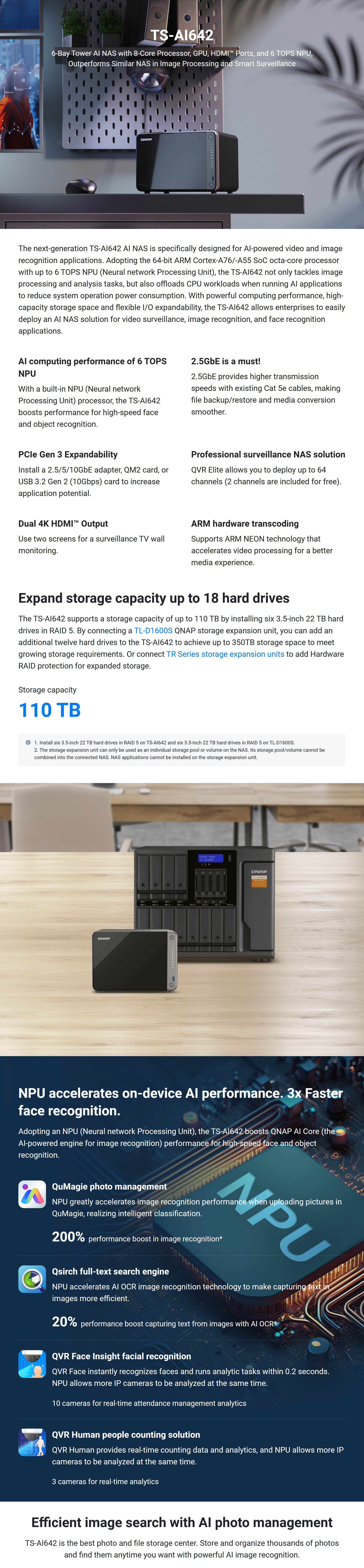 NAS-Network-Storage-QNAP-6-Bay-8-Core-ARM-Cortex-A76-A55-8GB-RAM-AI-NAS-TS-AI642-8G-1