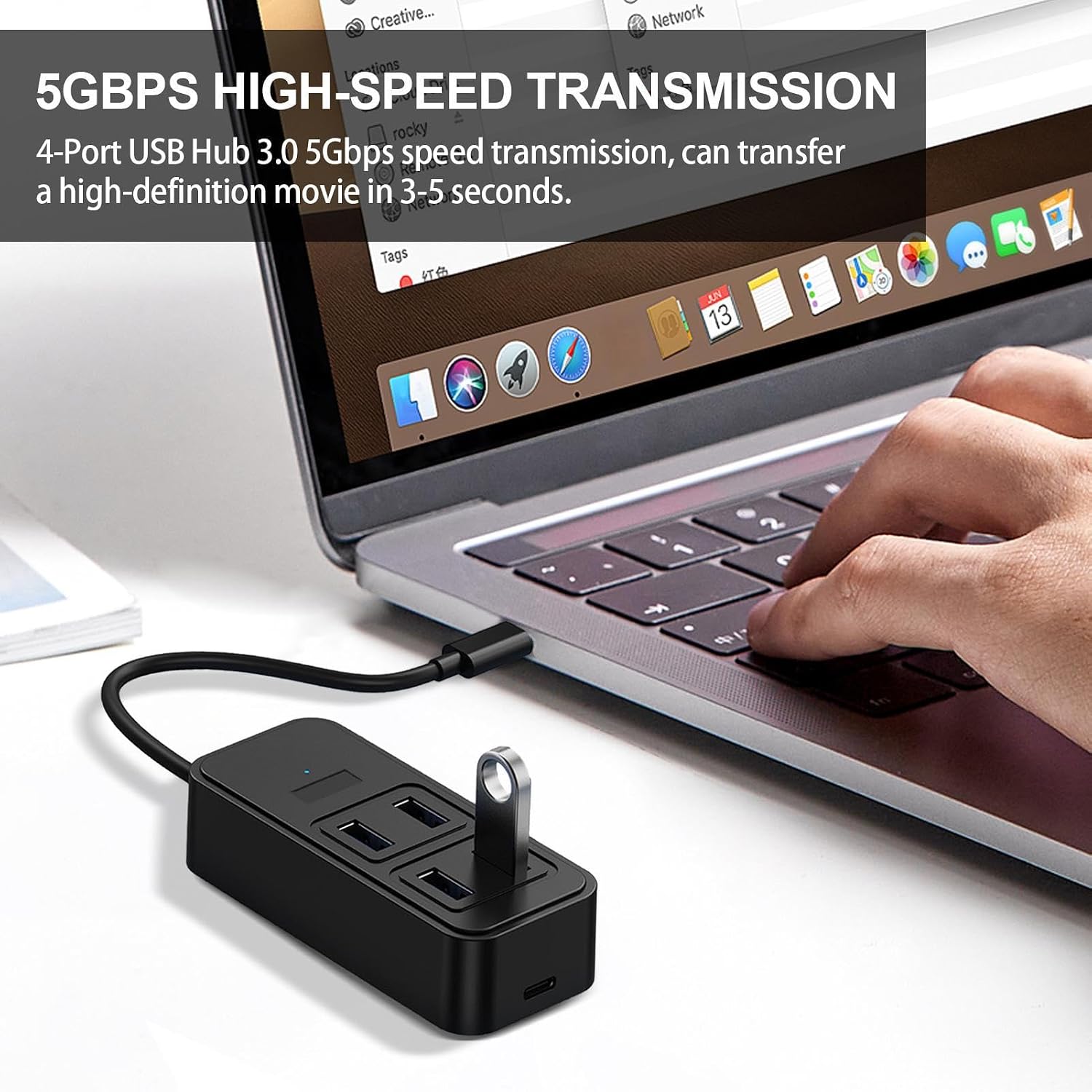 USB-Hubs-USB-C-Hub-5in1-Docking-Station-4-USB-3-0-Port-1-Type-C-DC-5W-Power-Delivery-Hub-USB-A-Adapter-Fast-Data-Transfer-USB-Splitter-for-Macbook-Computer-Etc-16 USB-Hubs-USB-C-Hub-5in1-Docking-Station-4-USB-3-0-Port-1-Type-C-DC-5W-Power-Delivery-Hub-USB-A-Adapter-Fast-Data-Transfer-USB-Splitter-for-Macbook-Computer-Etc-16