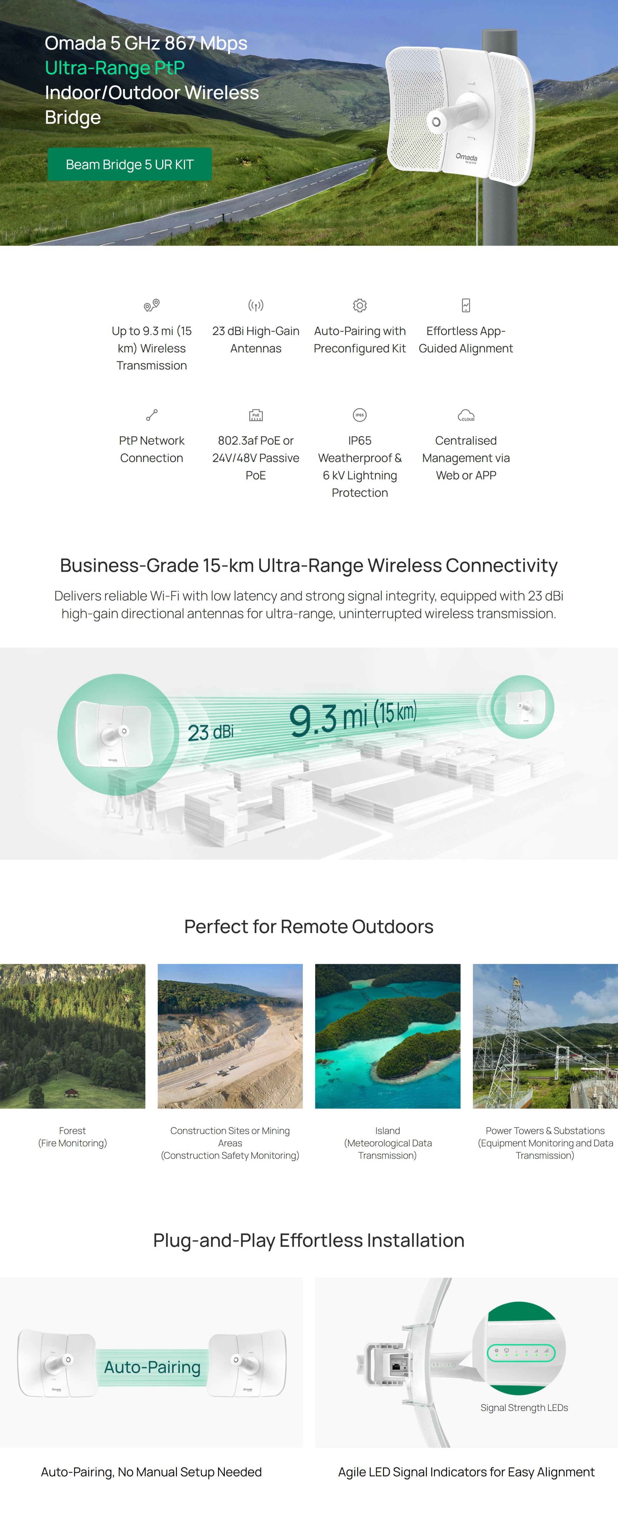 Wireless-Access-Points-WAP-TP-LInk-Omada-5GHz-867Mbps-Ultra-Range-Indoor-Outdoor-Wireless-Bridge-Beam-Bridge-5-UR-KIT-1 Wireless-Access-Points-WAP-TP-LInk-Omada-5GHz-867Mbps-Ultra-Range-Indoor-Outdoor-Wireless-Bridge-Beam-Bridge-5-UR-KIT-1