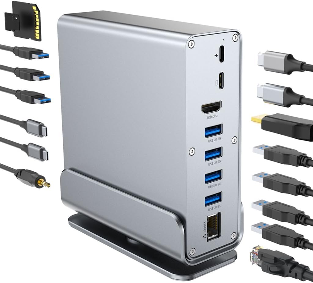 USB-Hubs-15-in-1-USB-C-Dock-4K-60Hz-Display-Gigabit-LAN-100W-PD-USB3-2-SD-TF-Audio-Augearix-34