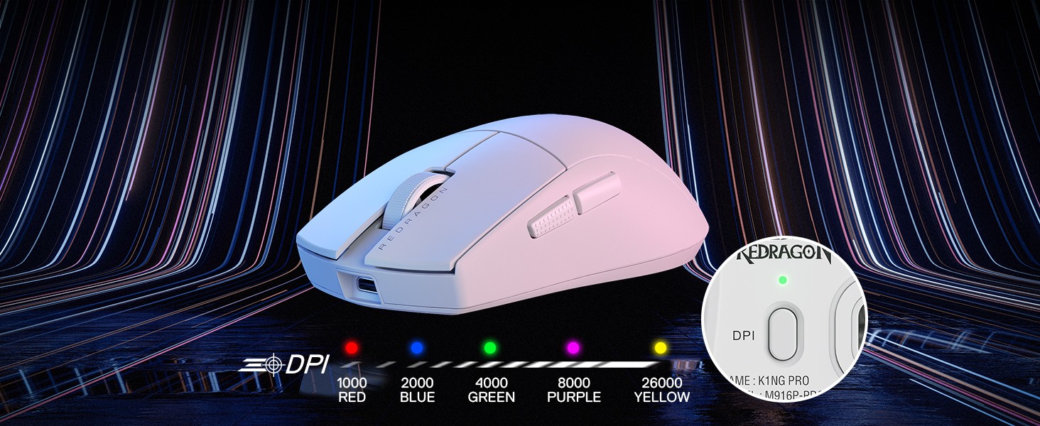 Redragon-M916-PRO-3-Mode-Wireless-Gaming-Mouse-Hype-Speed-4K-Polling-Rate-49G-Ultra-Light-26K-DPI-White-20 Redragon-M916-PRO-3-Mode-Wireless-Gaming-Mouse-Hype-Speed-4K-Polling-Rate-49G-Ultra-Light-26K-DPI-White-20