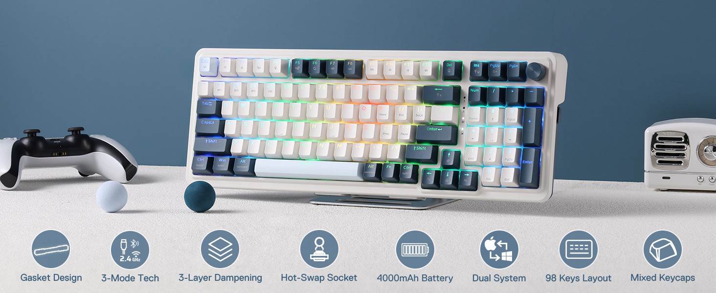 Gaming-Keyboards-Redragon-K686-PRO-98-Keys-Wireless-Gasket-RGB-3-Mode-Mechanical-Noise-Dampening-Gaming-Keyboard-Hot-Swap-in-Linear-Red-Switch-Blue-Himmel-Color-13 Gaming-Keyboards-Redragon-K686-PRO-98-Keys-Wireless-Gasket-RGB-3-Mode-Mechanical-Noise-Dampening-Gaming-Keyboard-Hot-Swap-in-Linear-Red-Switch-Blue-Himmel-Color-13