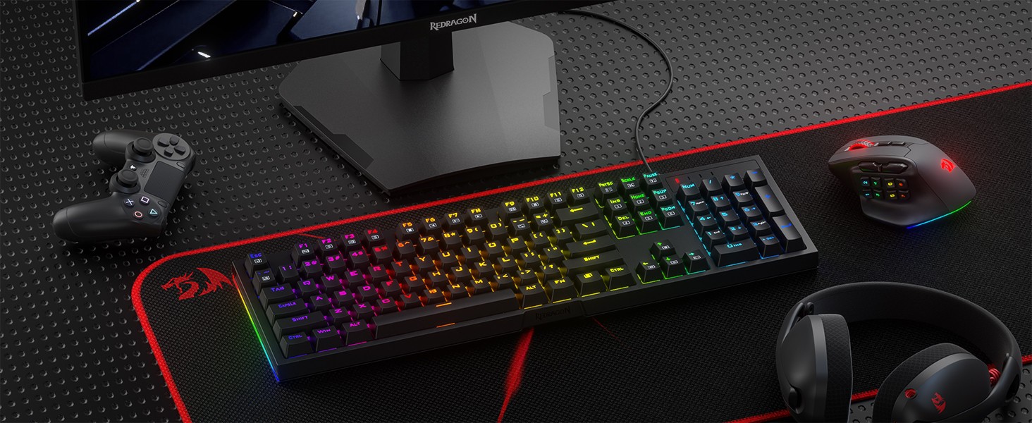 Keyboards-Redragon-K670-RGB-Backlit-104-Keys-Hot-Swap-Mechanical-Upgraded-Socket-Gaming-Keyboard-Quiet-Linear-Red-Switch-17 Keyboards-Redragon-K670-RGB-Backlit-104-Keys-Hot-Swap-Mechanical-Upgraded-Socket-Gaming-Keyboard-Quiet-Linear-Red-Switch-17