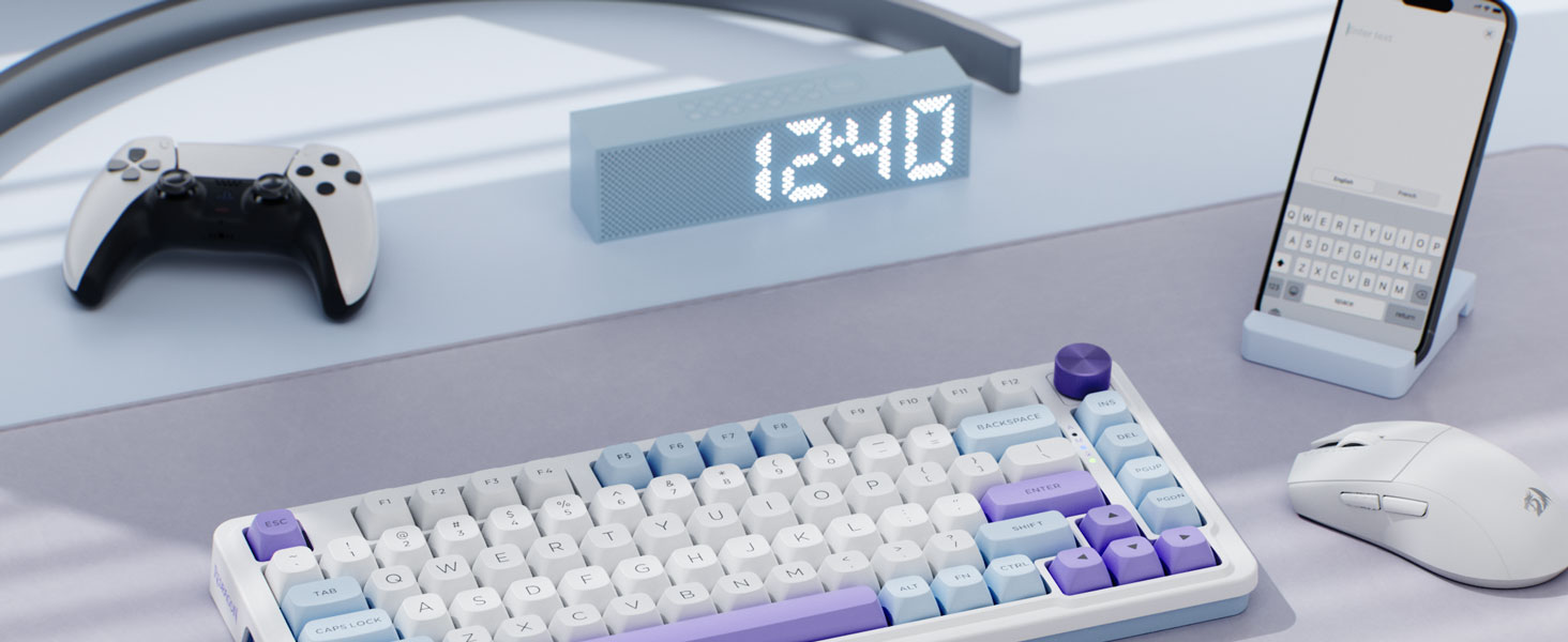 Keyboards-Redragon-K673-MAX-75-Wireless-Gasket-RGB-Gaming-Mechanical-Keyboard-3-Modes-81-Keys-Hot-Swap-5-Layer-Noise-Dampening-Mint-Mambo-Switches-20 Keyboards-Redragon-K673-MAX-75-Wireless-Gasket-RGB-Gaming-Mechanical-Keyboard-3-Modes-81-Keys-Hot-Swap-5-Layer-Noise-Dampening-Mint-Mambo-Switches-20
