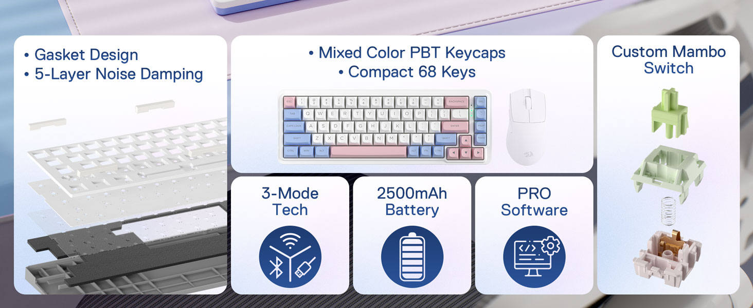 Keyboards-Redragon-K709-PRO-65-Wireless-Gasket-RGB-Gaming-Keyboard-68-Keys-Hot-Swap-Compact-Mechanical-Keyboard-w-Free-Mod-Socket-5-Layer-Noise-Dampening-13 Keyboards-Redragon-K709-PRO-65-Wireless-Gasket-RGB-Gaming-Keyboard-68-Keys-Hot-Swap-Compact-Mechanical-Keyboard-w-Free-Mod-Socket-5-Layer-Noise-Dampening-13