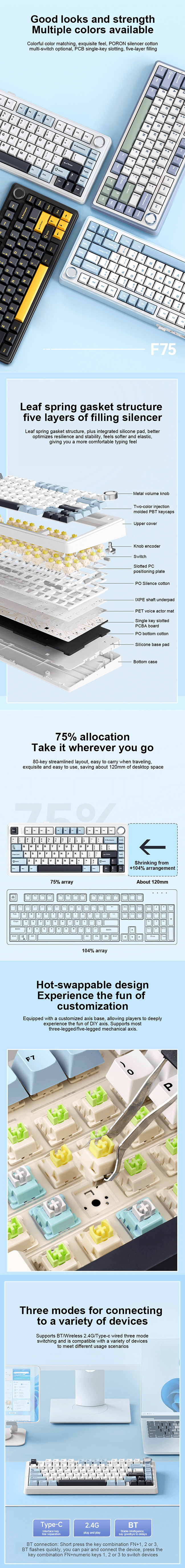 Keyboards-AULA-F75-Tri-Mode-RGB-75-Gasket-Wireless-Mechanical-Keyboard-Pink-Side-Printed-Keycaps-F75-GP-D-1 Keyboards-AULA-F75-Tri-Mode-RGB-75-Gasket-Wireless-Mechanical-Keyboard-Pink-Side-Printed-Keycaps-F75-GP-D-1