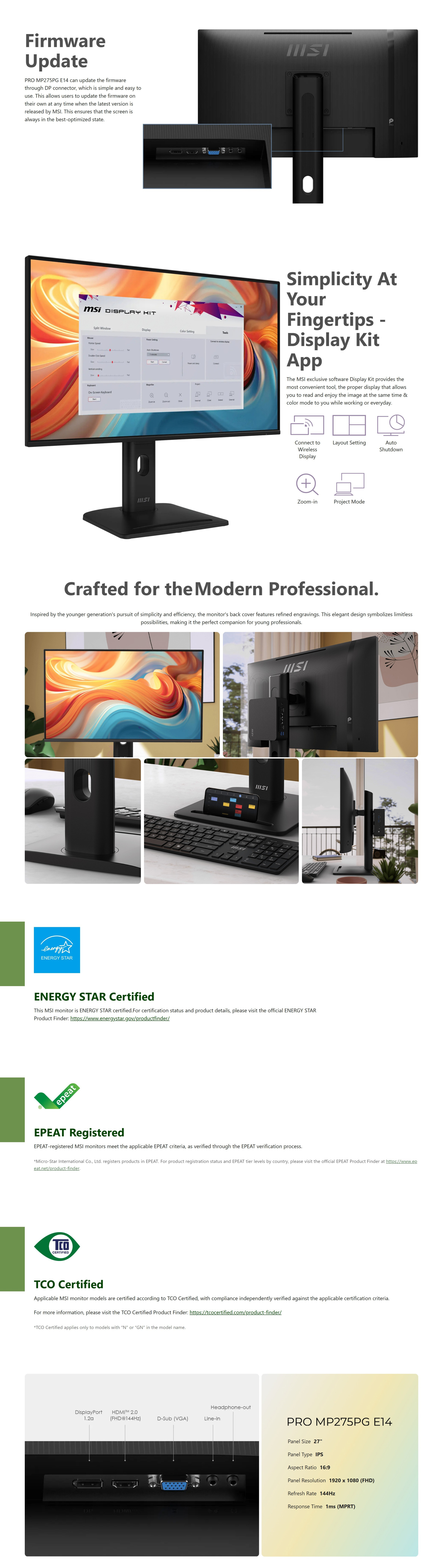 Monitors-MSI-Pro-MP275PG-E14-27in-FHD-144Hz-IPS-Monitor-PRO-MP275PG-E14-3 Monitors-MSI-Pro-MP275PG-E14-27in-FHD-144Hz-IPS-Monitor-PRO-MP275PG-E14-3