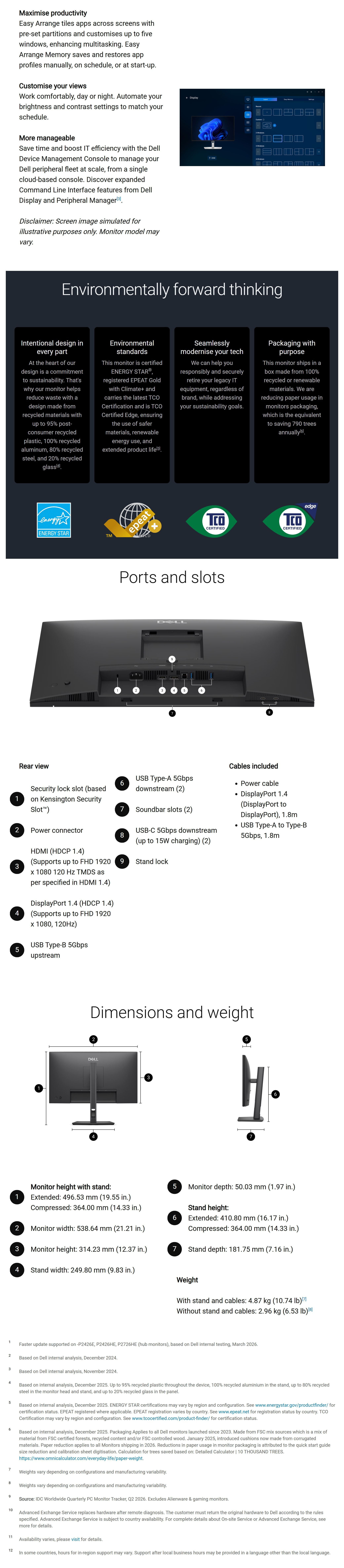 Monitors-Dell-Pro-P-23-8in-FHD-IPS-120Hz-Monitor-P2426H-4