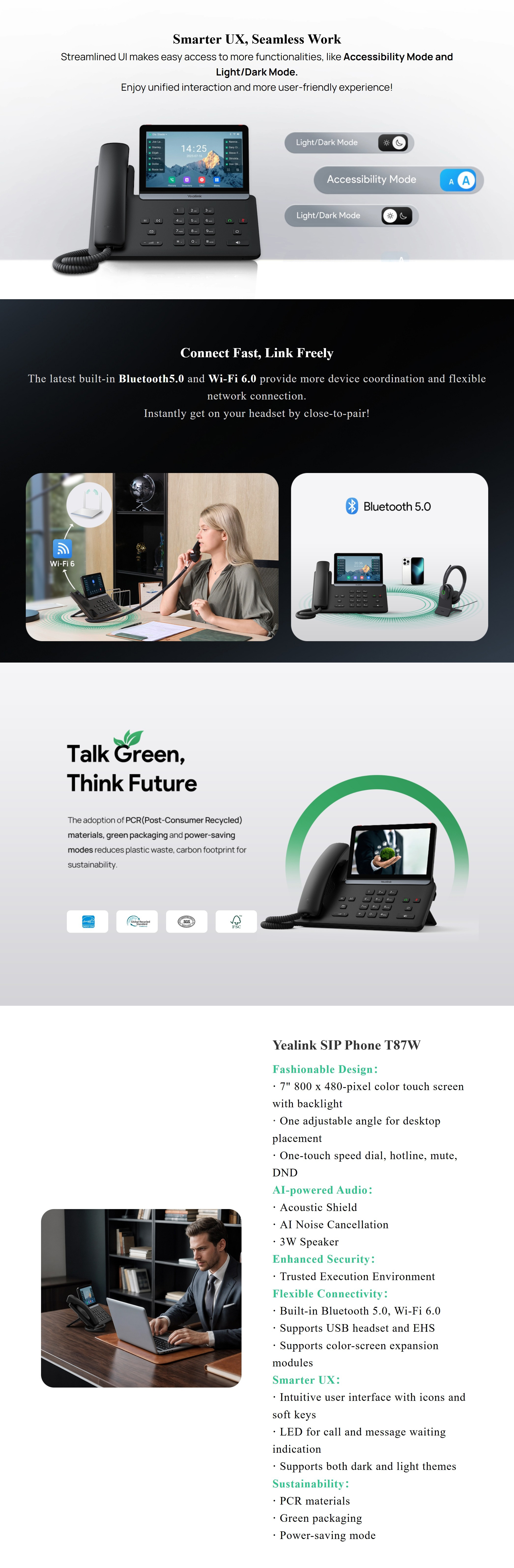 VOIP-Phones-Yealink-T87W-SIP-Phone-SIP-T87W-2