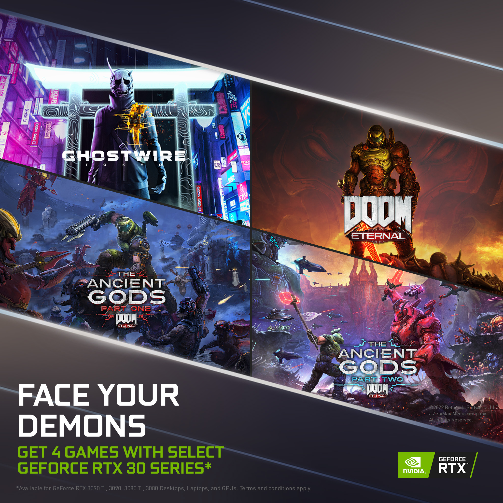 GeForce RTX Face Your Demons - Get 4 Games with Select GeForce RTX 30 Series