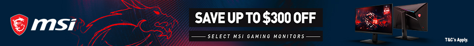 Save up to $300 on Select MSI Gaming Monitors