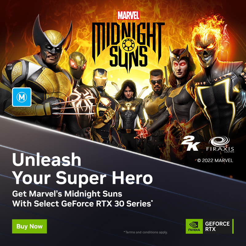 Unleash Your Super Hero - Get Marvel's Midnight Suns with Select GeForce RTX 30 Series