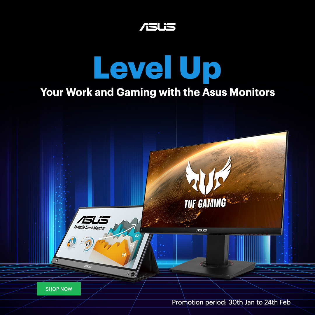 Asus Monitor Promotions - Level up your work and gaming experience 