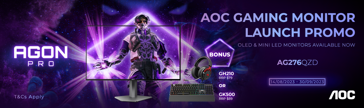 Get a Gaming Headset or Keyboard by Purchasing Selected AOC Gaming Monitors