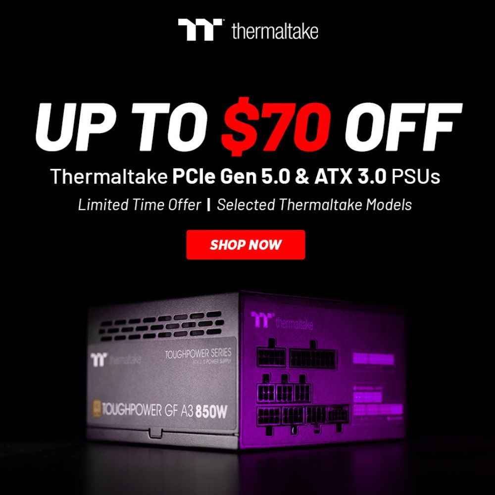 Power Up with Thermaltake's ATX 3.0 & PCIe 5.0 PSU Sale