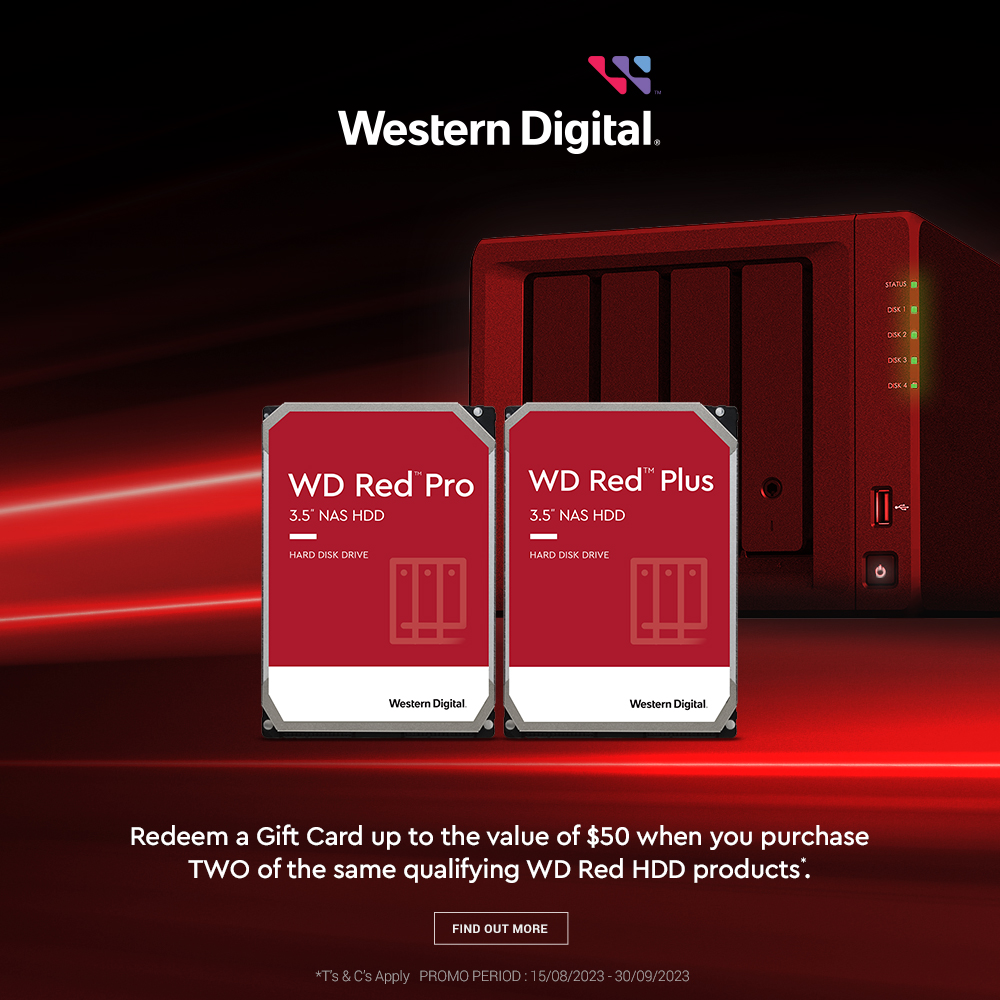 Buy Two, Get Rewarded: Redeem up to $50 Gift Card with WD Red HDDs!
