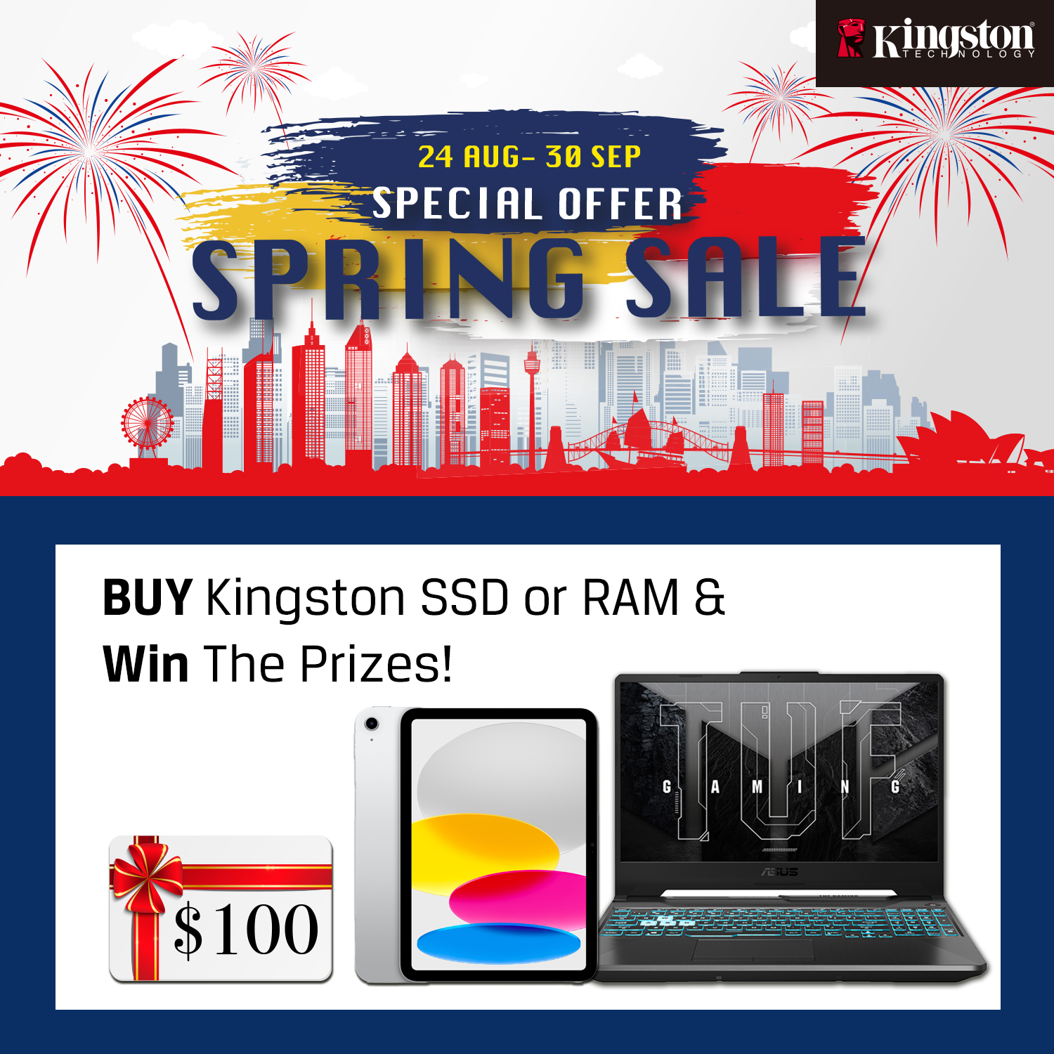 Kingston Spring Sale Lucky Draw - Buy SSD & RAM to Win!