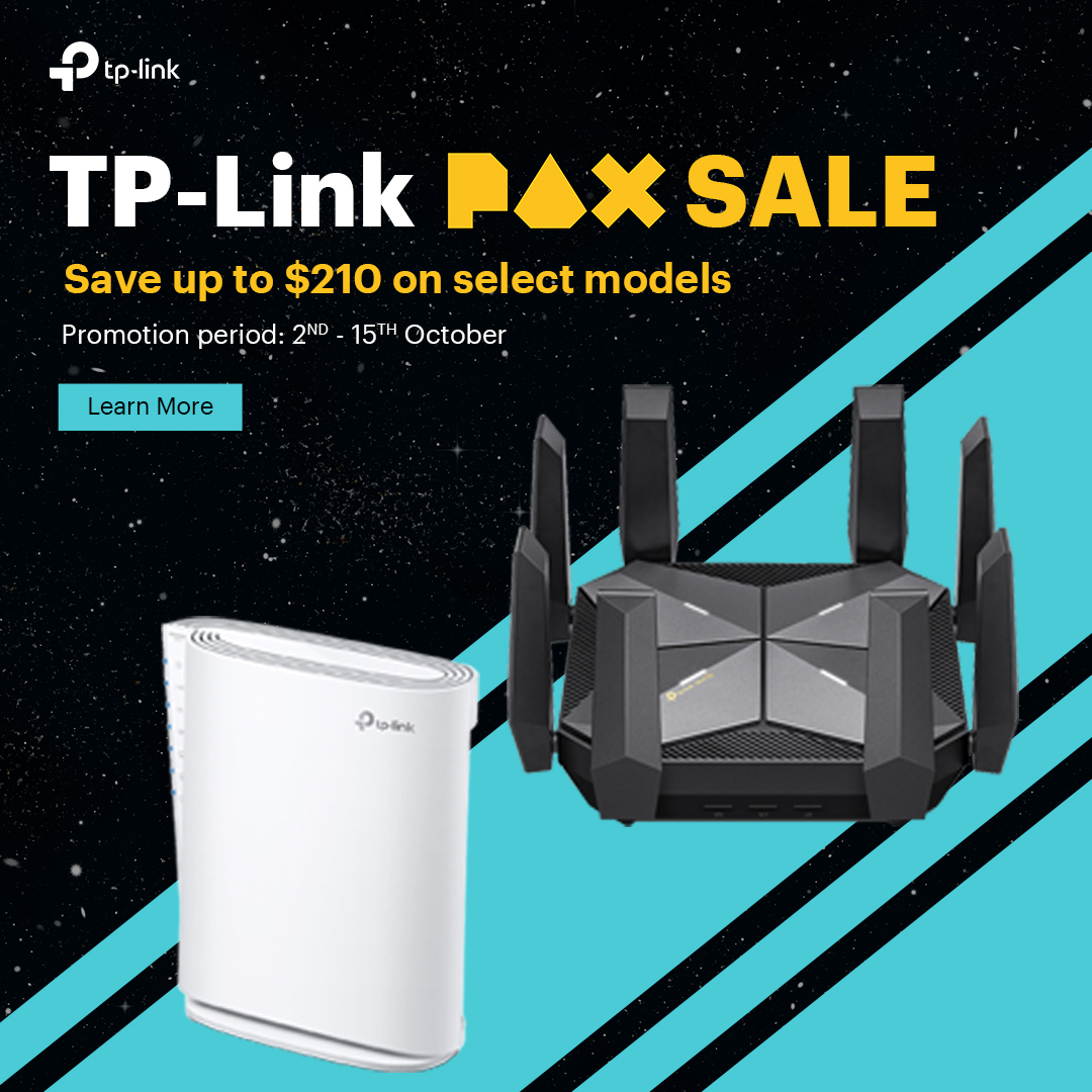 TP-Link on Sale for PAX - Save Up to $210 on Select Models!