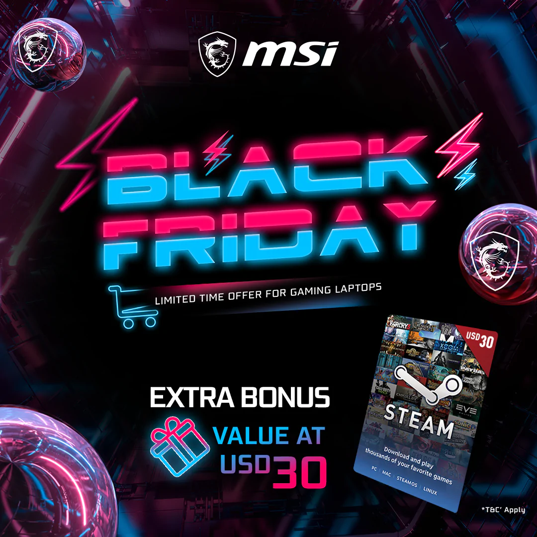 Please redeem the bundle gifts (headset, backpack and docking station)from MSI. Click here to see MSI's landing page