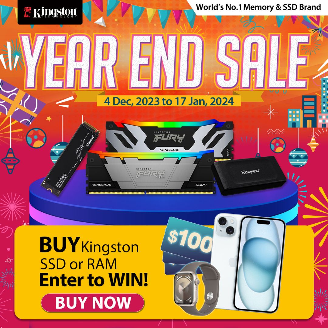 Kingston Year End Sale - Buy Any Kingston SSD or RAM Enter to WIN!