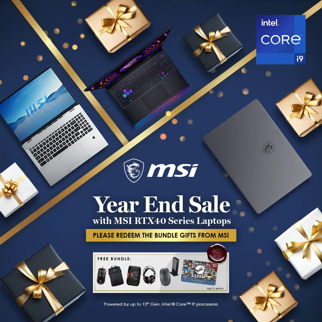 Please redeem the Year End Sale bundle gifts from MSI. Click here to see MSI's landing page