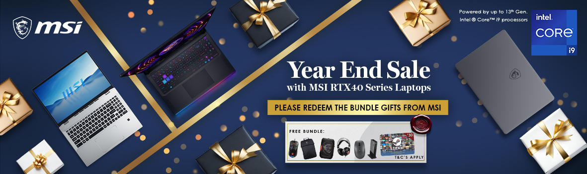 Please redeem the Year End Sale bundle gifts from MSI. Click here to see MSI's landing page