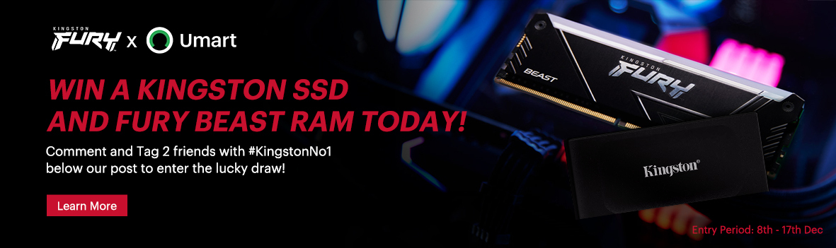 Win a Kingston SSD and Fury Beast RAM Today! Comment and Tag for a Chance!