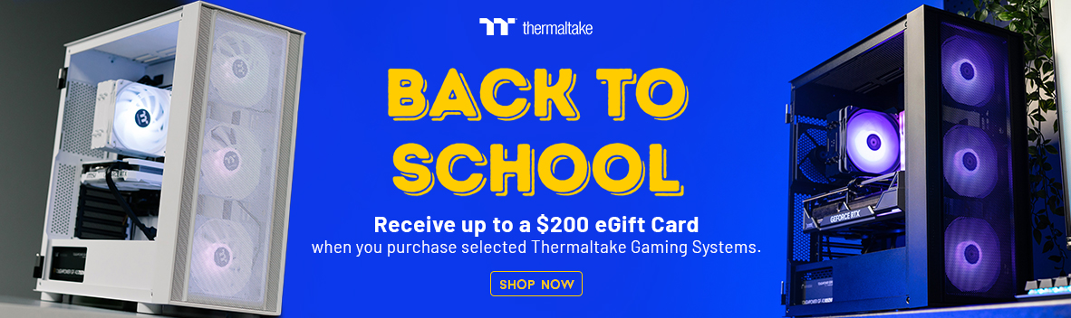 Receive Up to $200 flexi eGift card when you purchase selected TT Branded Gaming Systems