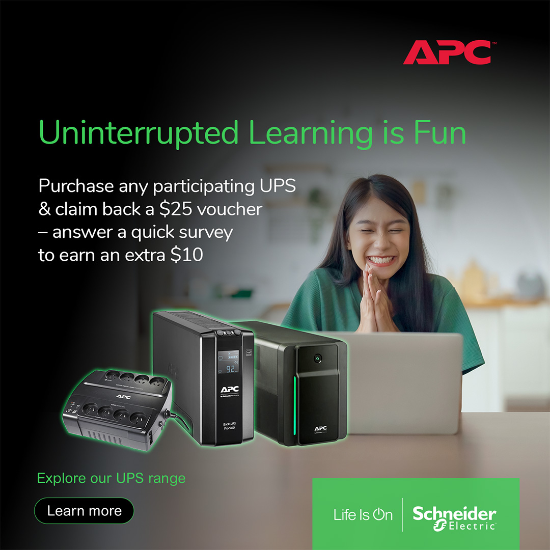 Purchase any participating APC UPS & claim back a $25 voucher — answer a quick survey to earn an extra $10!