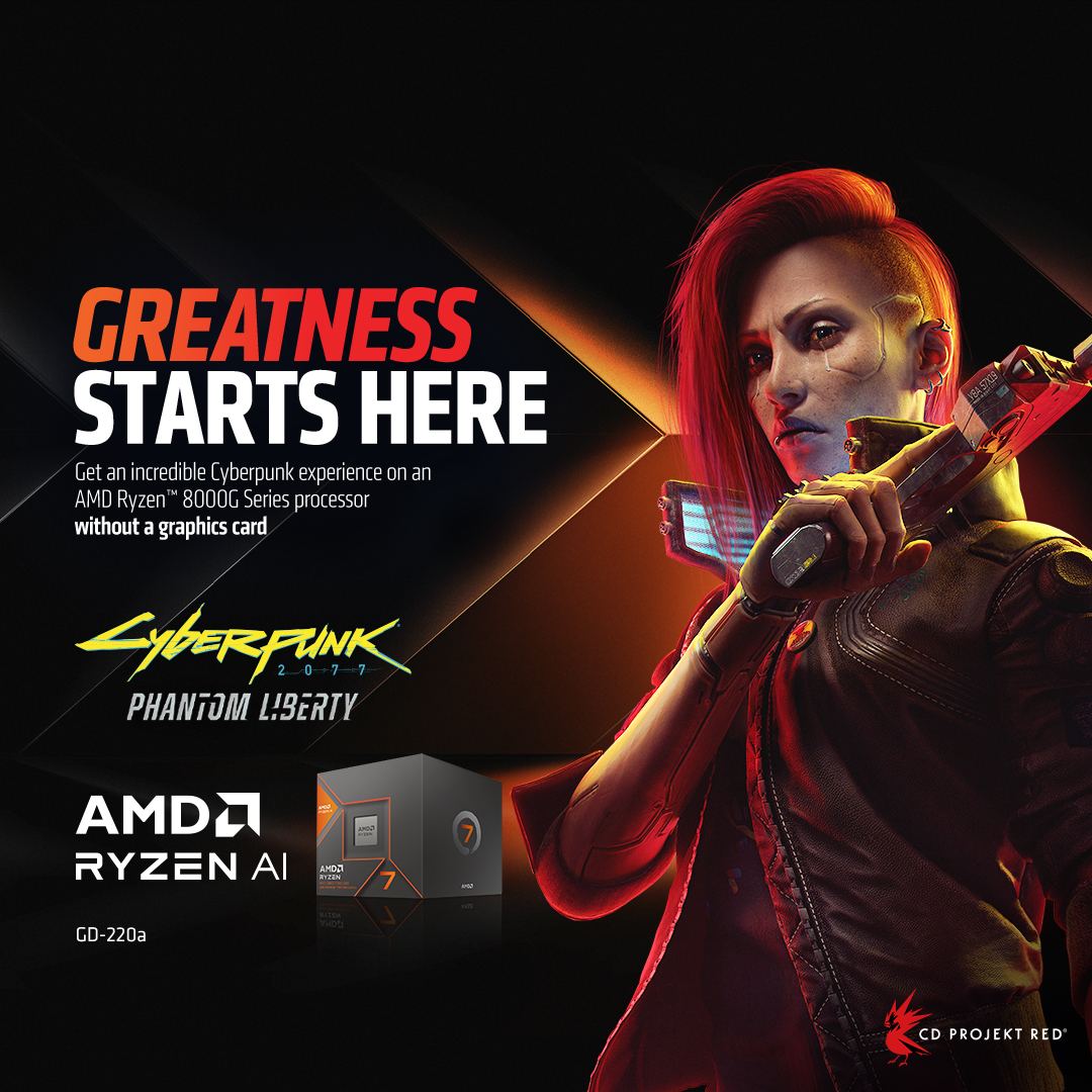 Get an incredible gaming experience on an AMD Ryzen™ 8000G Series processor without a graphics card
