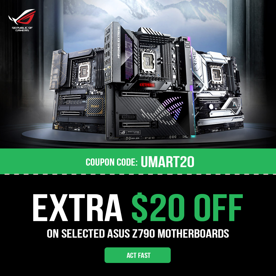 $20 Off ASUS Z790 Motherboards with Exclusive Code UMART20!