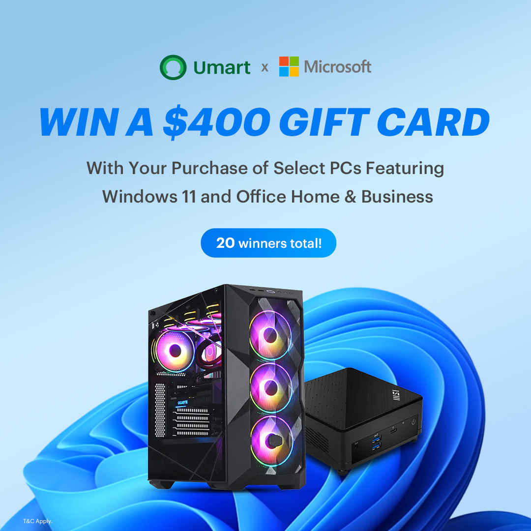 Giveaway | Win a $400 Umart Gift Card with Your PC Purchase!